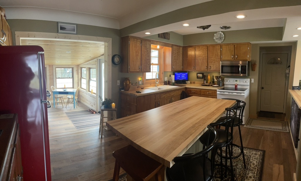 kitchen remodeling project in Schoolcraft MI with modern cabinetry