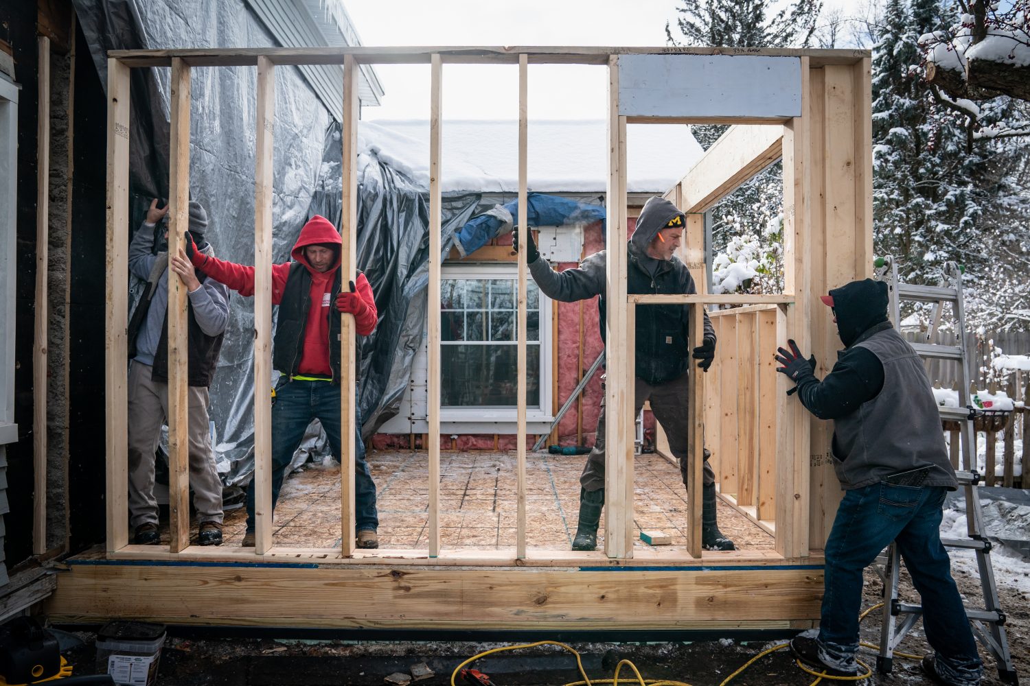 Custom home addition project in Galesburg MI expanding living space
