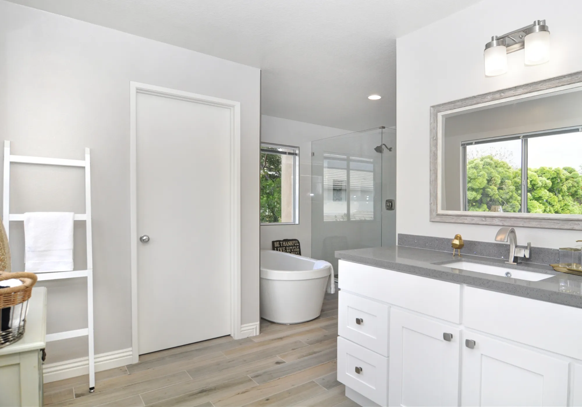 Newly remodeled bathroom with modern fixtures in St. Joseph County, MI